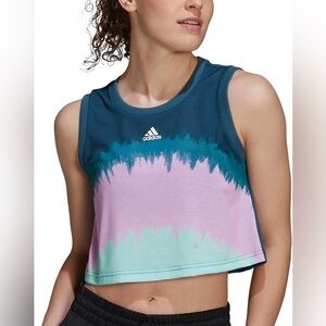 adidas Blue and Pink Crop Top